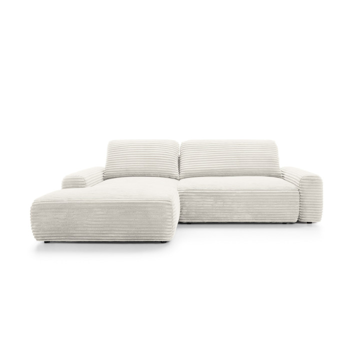 Ecksofa MOUNIR – Cord Sofa mit Schlaffunktion und Bettkasten