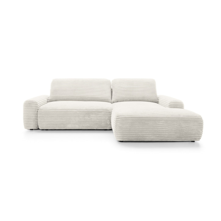 Ecksofa MOUNIR – Cord Sofa mit Schlaffunktion und Bettkasten