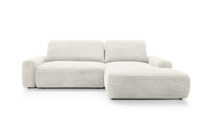 Ecksofa MOUNIR – Cord Sofa mit Schlaffunktion und Bettkasten