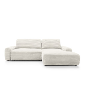 Ecksofa MOUNIR – Cord Sofa mit Schlaffunktion und Bettkasten