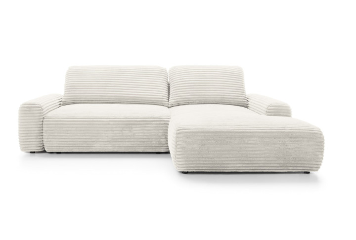 Ecksofa MOUNIR – Cord Sofa mit Schlaffunktion und Bettkasten