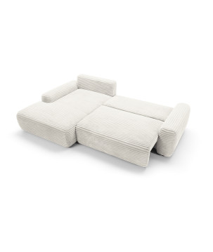 Ecksofa MOUNIR – Cord Sofa mit Schlaffunktion und Bettkasten