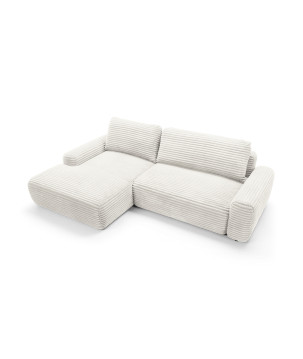 Ecksofa MOUNIR – Cord Sofa mit Schlaffunktion und Bettkasten