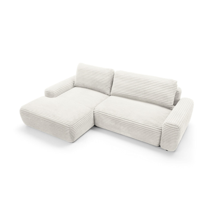 Ecksofa MOUNIR – Cord Sofa mit Schlaffunktion und Bettkasten