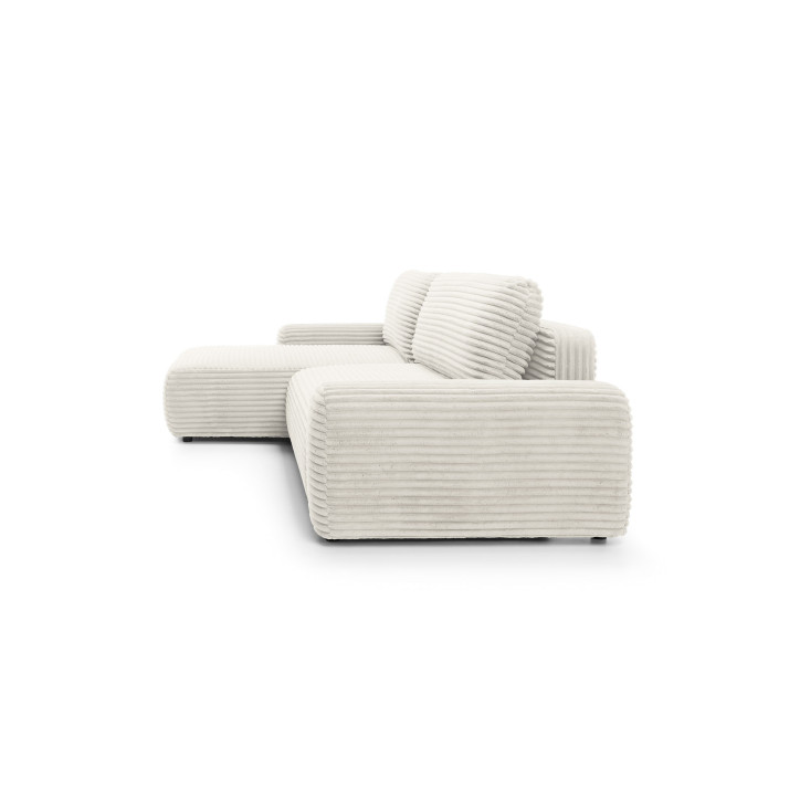 Ecksofa MOUNIR – Cord Sofa mit Schlaffunktion und Bettkasten