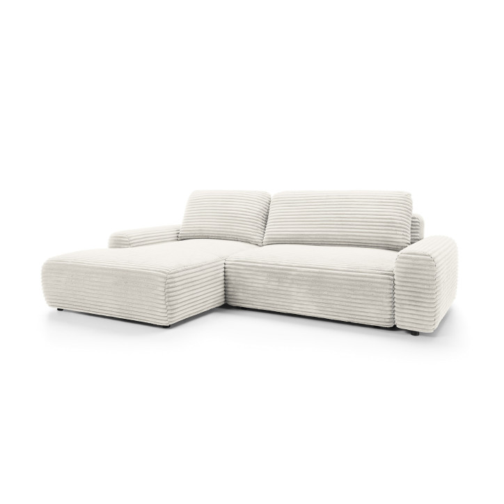 Ecksofa MOUNIR – Cord Sofa mit Schlaffunktion und Bettkasten