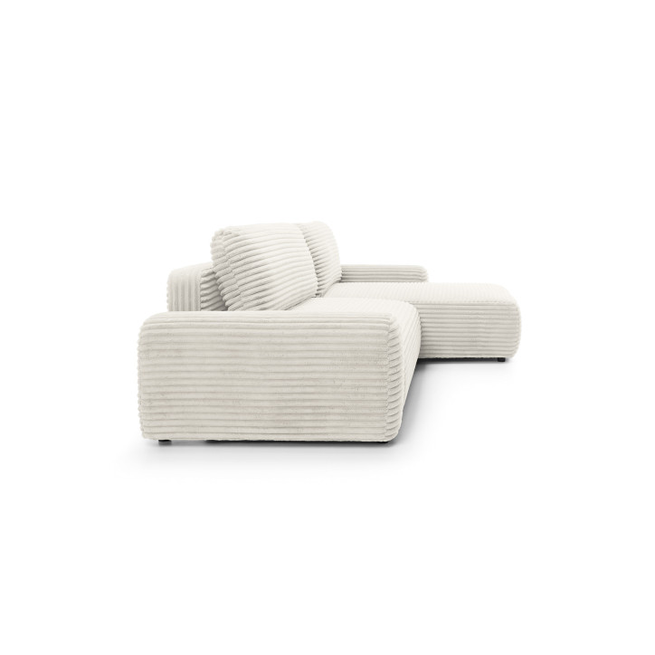 Ecksofa MOUNIR – Cord Sofa mit Schlaffunktion und Bettkasten