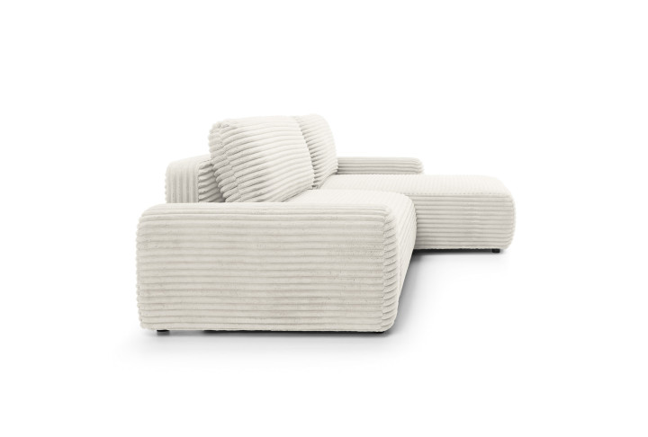 Ecksofa MOUNIR – Cord Sofa mit Schlaffunktion und Bettkasten