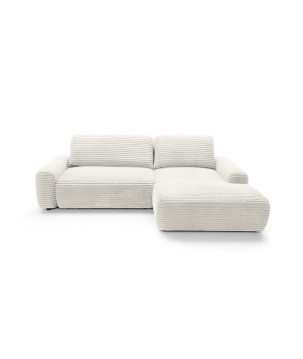 Ecksofa MOUNIR – Cord Sofa mit Schlaffunktion und Bettkasten