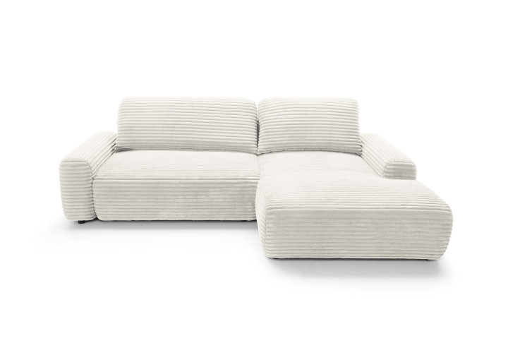 Ecksofa MOUNIR – Cord Sofa mit Schlaffunktion und Bettkasten
