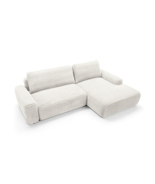 Ecksofa MOUNIR – Cord Sofa mit Schlaffunktion und Bettkasten