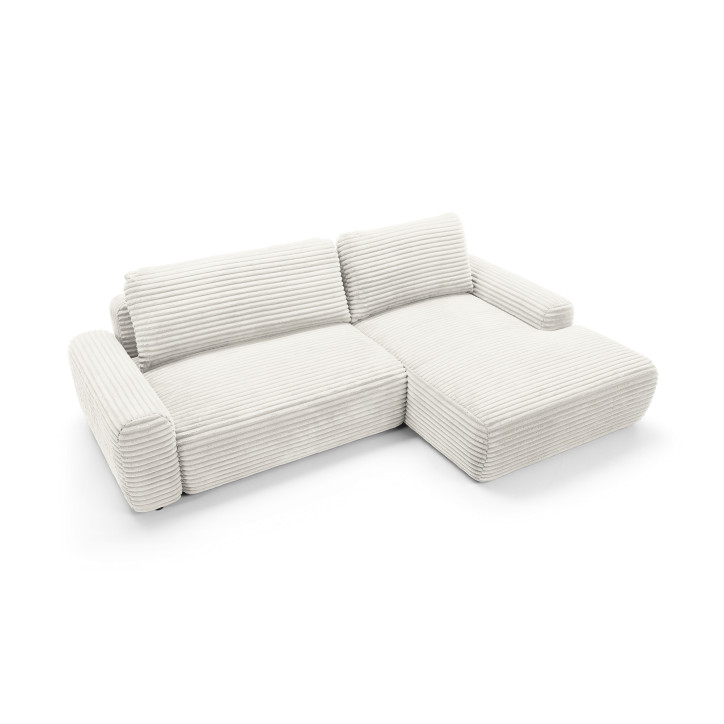 Ecksofa MOUNIR – Cord Sofa mit Schlaffunktion und Bettkasten