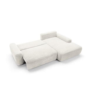 Ecksofa MOUNIR – Cord Sofa mit Schlaffunktion und Bettkasten