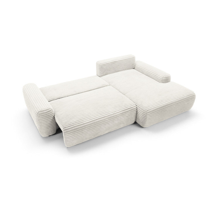 Ecksofa MOUNIR – Cord Sofa mit Schlaffunktion und Bettkasten