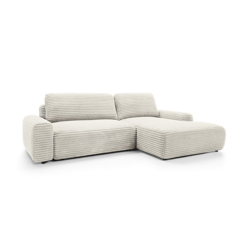 Ecksofa MOUNIR – Cord Sofa mit Schlaffunktion und Bettkasten