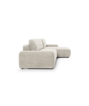 Ecksofa MOUNIR – Cord Sofa mit Schlaffunktion und Bettkasten