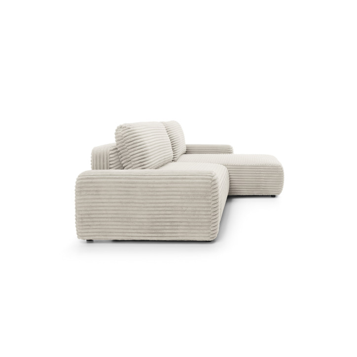 Ecksofa MOUNIR – Cord Sofa mit Schlaffunktion und Bettkasten