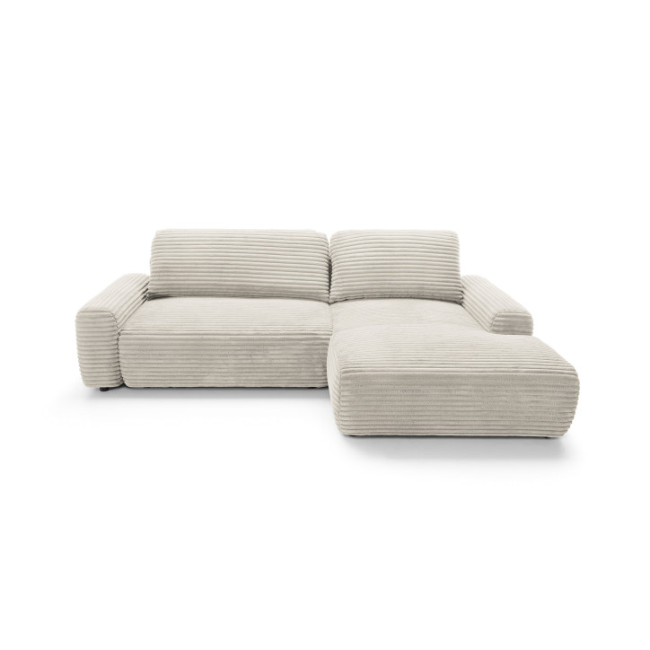 Ecksofa MOUNIR – Cord Sofa mit Schlaffunktion und Bettkasten