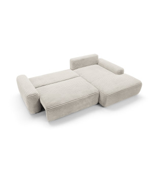 Ecksofa MOUNIR – Cord Sofa mit Schlaffunktion und Bettkasten