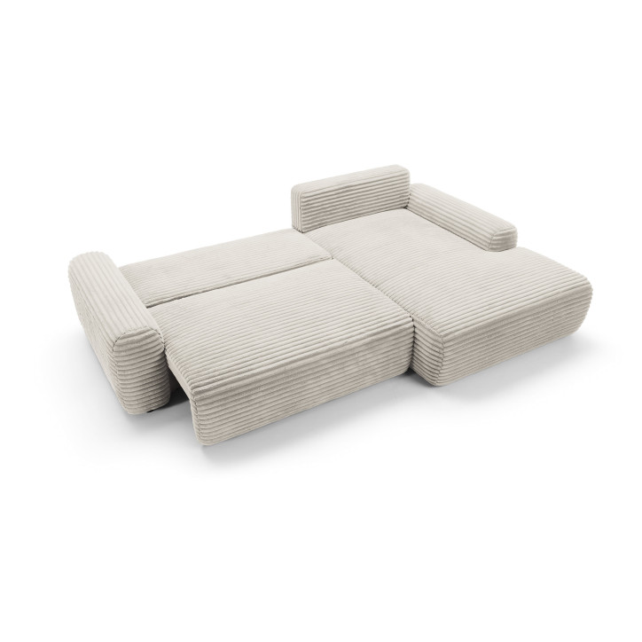 Ecksofa MOUNIR – Cord Sofa mit Schlaffunktion und Bettkasten