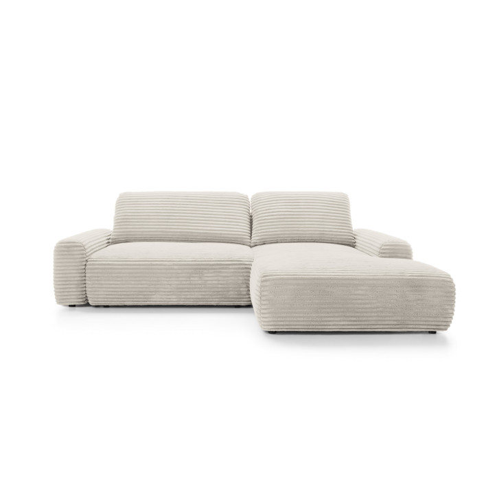 Ecksofa MOUNIR – Cord Sofa mit Schlaffunktion und Bettkasten