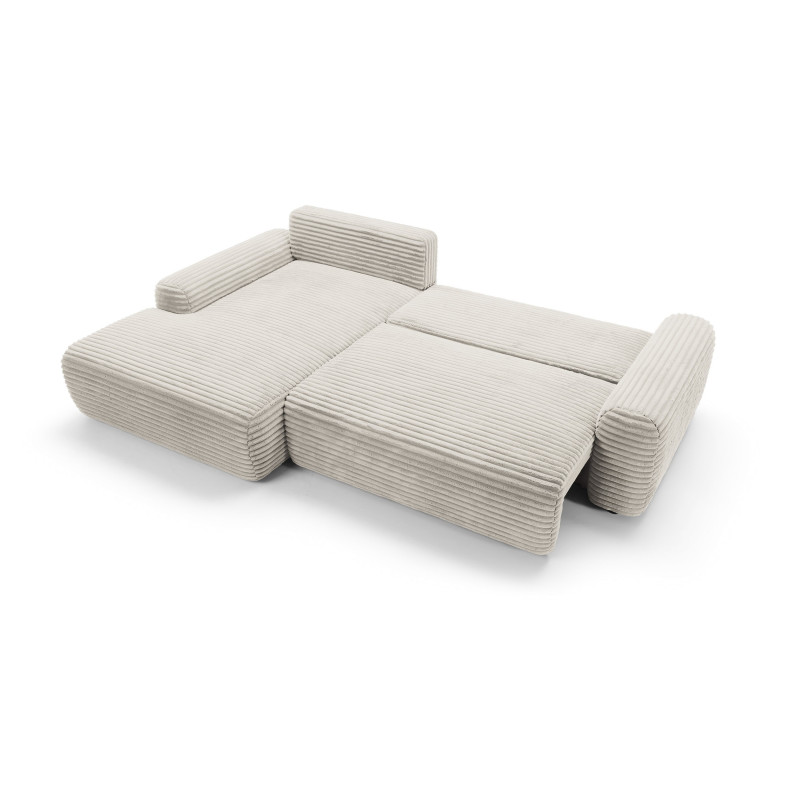 Ecksofa MOUNIR – Cord Sofa mit Schlaffunktion und Bettkasten
