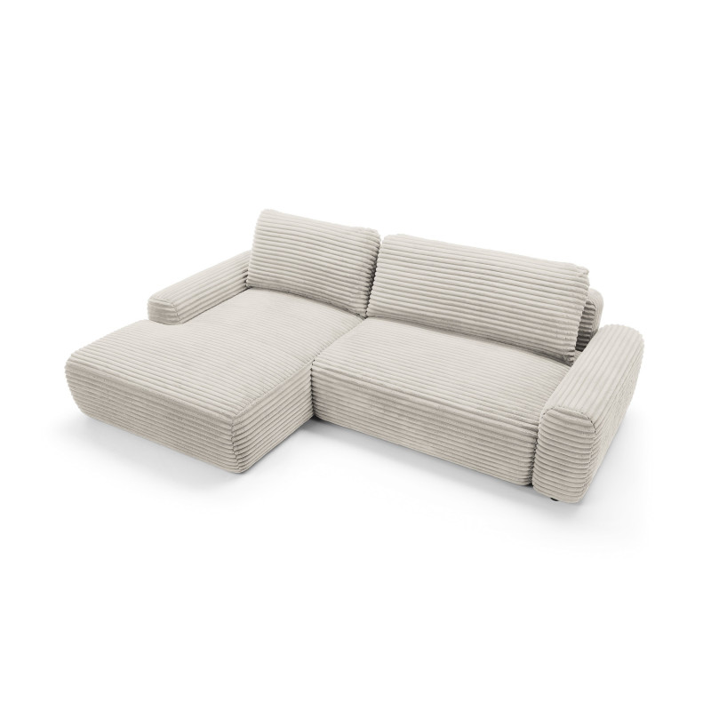 Ecksofa MOUNIR – Cord Sofa mit Schlaffunktion und Bettkasten