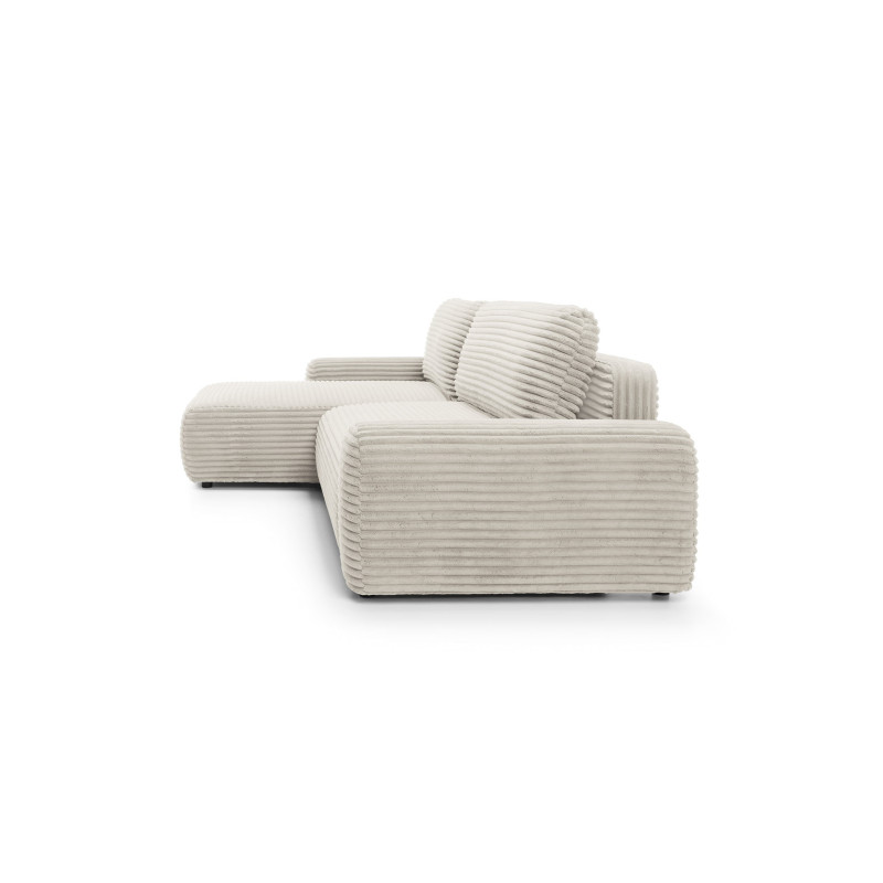 Ecksofa MOUNIR – Cord Sofa mit Schlaffunktion und Bettkasten