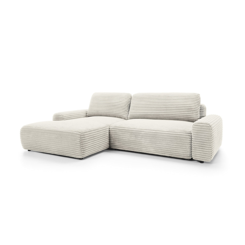 Ecksofa MOUNIR – Cord Sofa mit Schlaffunktion und Bettkasten