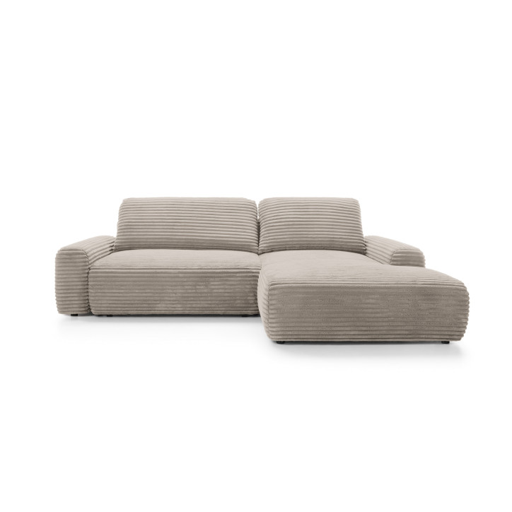 Ecksofa MOUNIR – Cord Sofa mit Schlaffunktion und Bettkasten