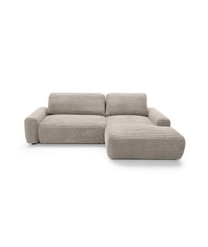 Ecksofa MOUNIR – Cord Sofa mit Schlaffunktion und Bettkasten