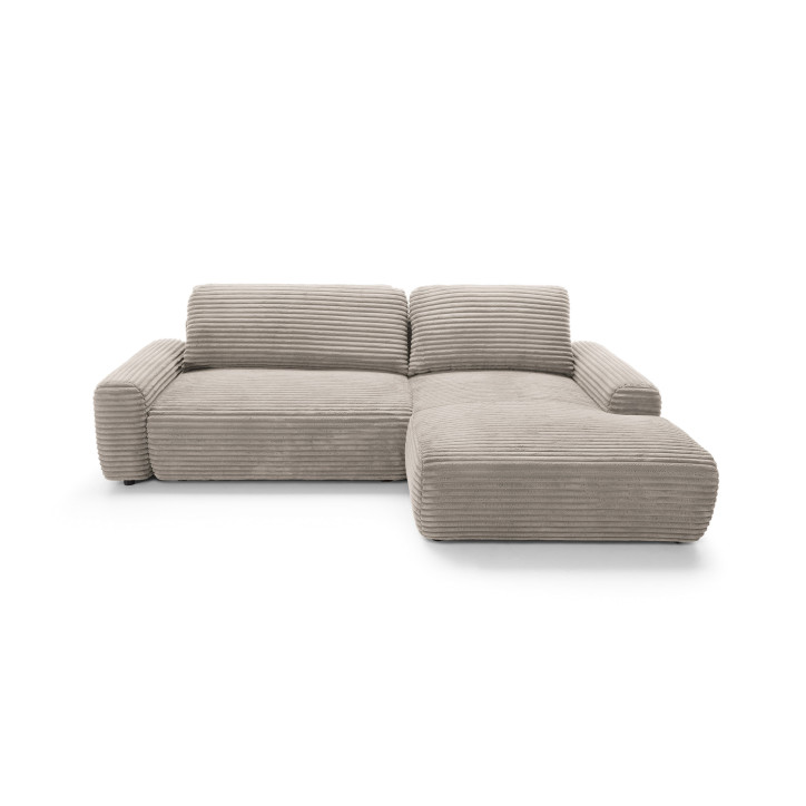 Ecksofa MOUNIR – Cord Sofa mit Schlaffunktion und Bettkasten