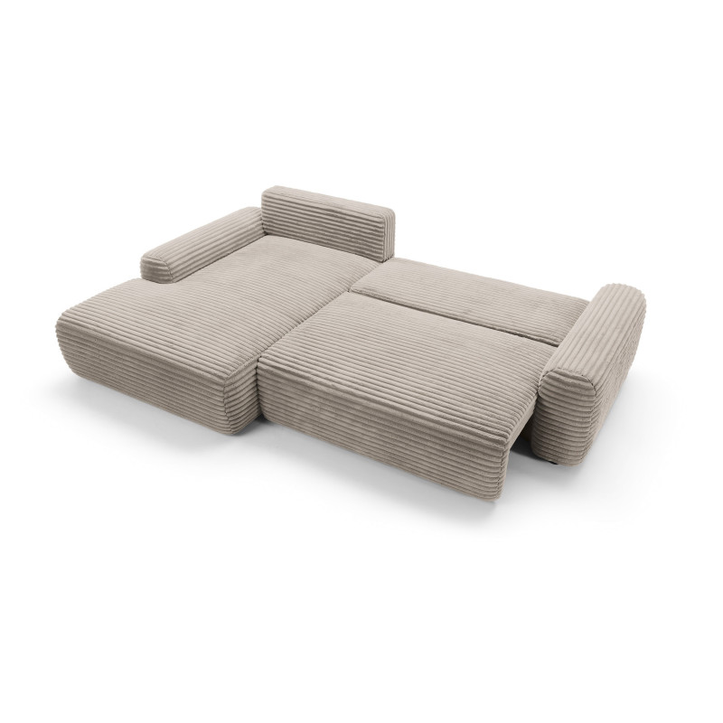Ecksofa MOUNIR – Cord Sofa mit Schlaffunktion und Bettkasten