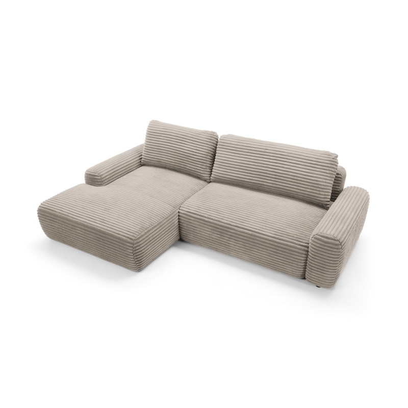 Ecksofa MOUNIR – Cord Sofa mit Schlaffunktion und Bettkasten