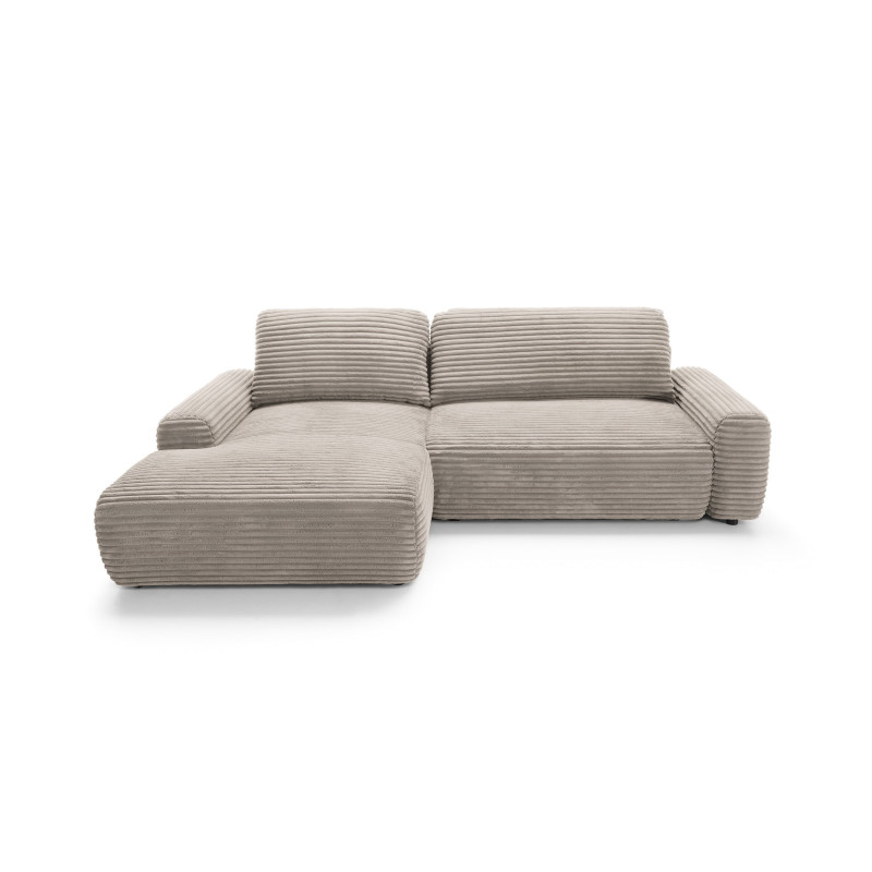 Ecksofa MOUNIR – Cord Sofa mit Schlaffunktion und Bettkasten