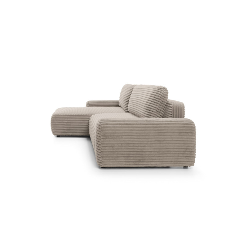 Ecksofa MOUNIR – Cord Sofa mit Schlaffunktion und Bettkasten