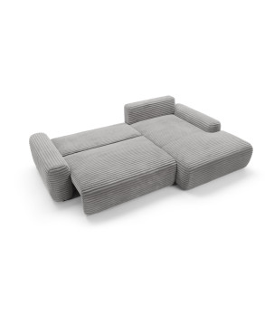 Ecksofa MOUNIR – Cord Sofa mit Schlaffunktion und Bettkasten