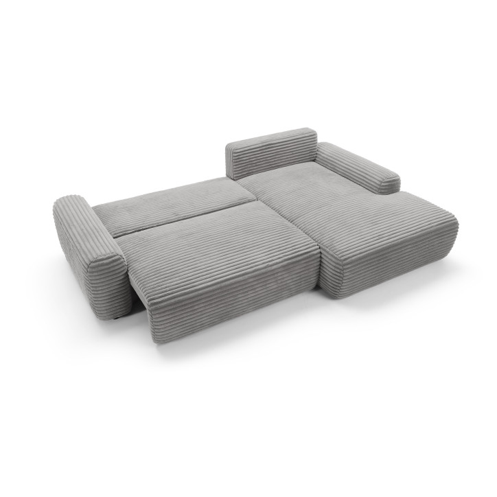 Ecksofa MOUNIR – Cord Sofa mit Schlaffunktion und Bettkasten