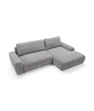 Ecksofa MOUNIR – Cord Sofa mit Schlaffunktion und Bettkasten