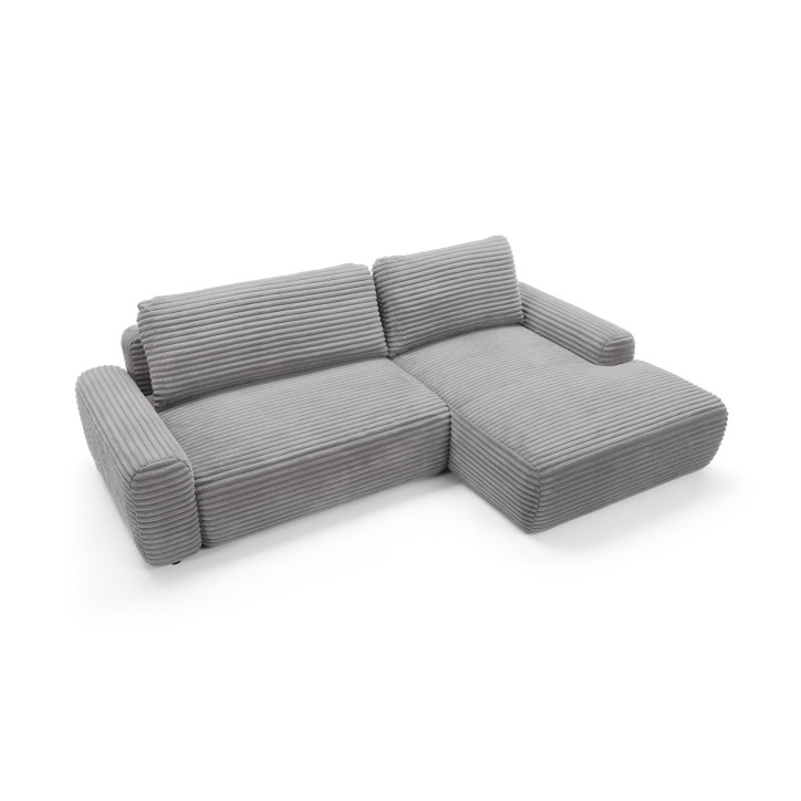 Ecksofa MOUNIR – Cord Sofa mit Schlaffunktion und Bettkasten