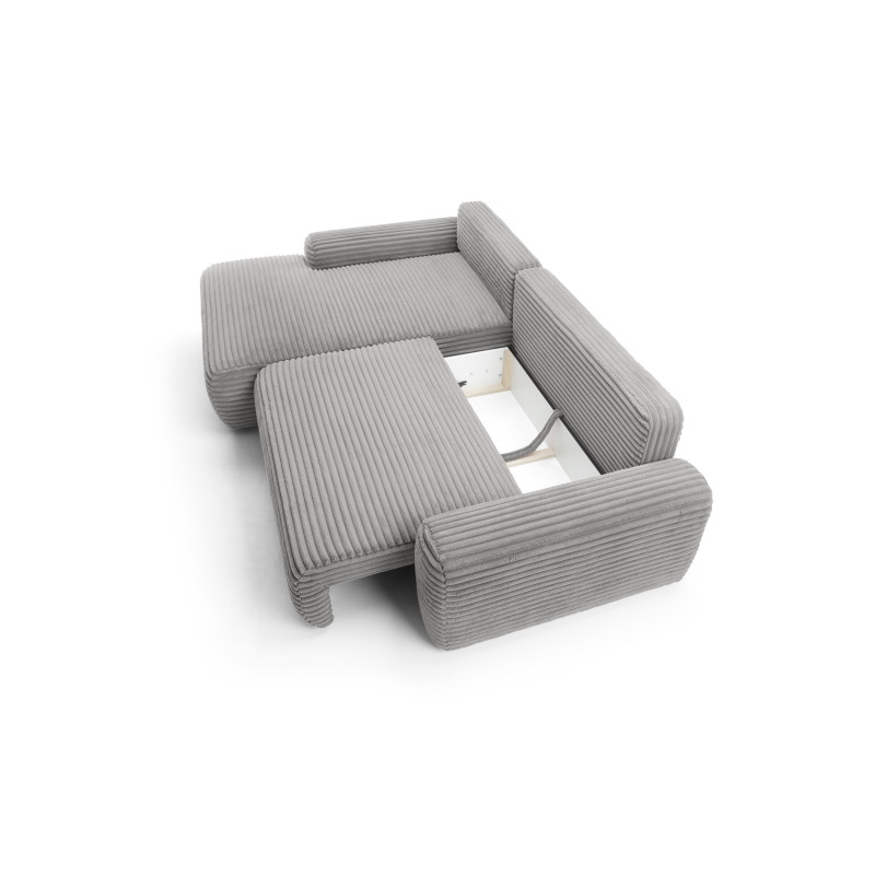 Ecksofa MOUNIR – Cord Sofa mit Schlaffunktion und Bettkasten