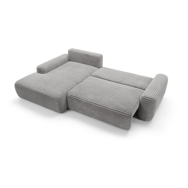Ecksofa MOUNIR – Cord Sofa mit Schlaffunktion und Bettkasten