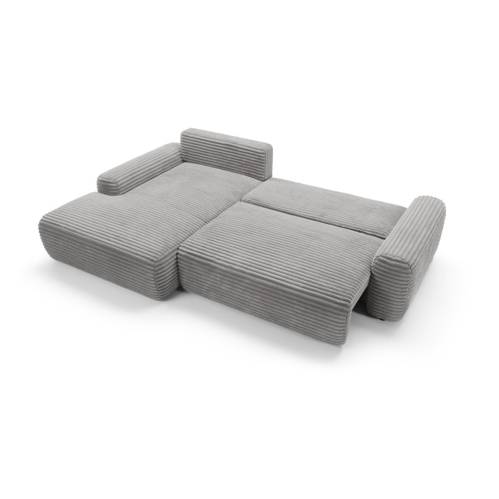 Ecksofa MOUNIR – Cord Sofa mit Schlaffunktion und Bettkasten