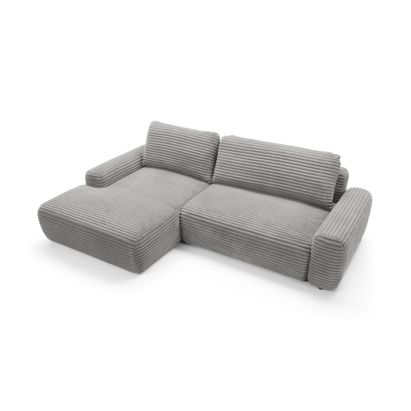 Ecksofa MOUNIR – Cord Sofa mit Schlaffunktion und Bettkasten