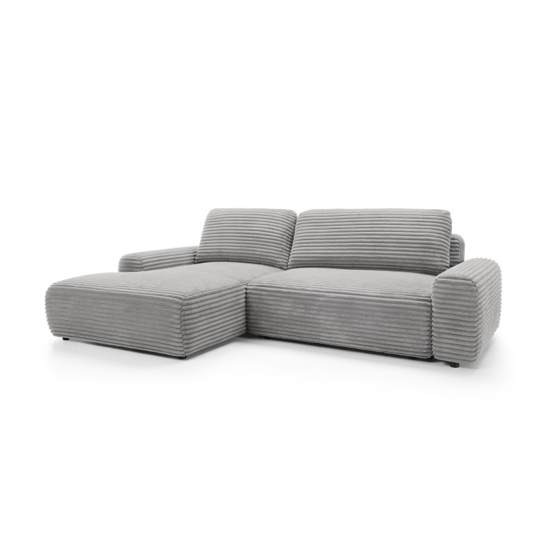 Ecksofa MOUNIR – Cord Sofa mit Schlaffunktion und Bettkasten