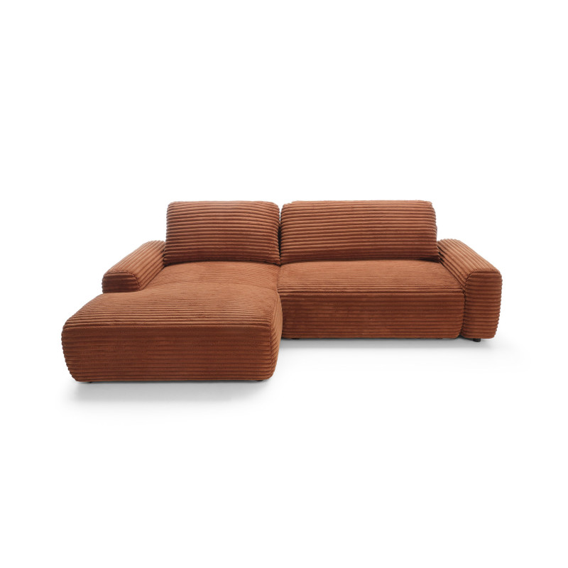 Ecksofa MOUNIR – Cord Sofa mit Schlaffunktion und Bettkasten