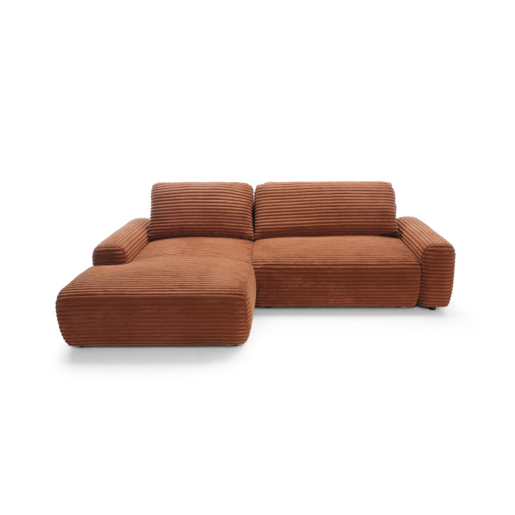 Ecksofa MOUNIR – Cord Sofa mit Schlaffunktion und Bettkasten
