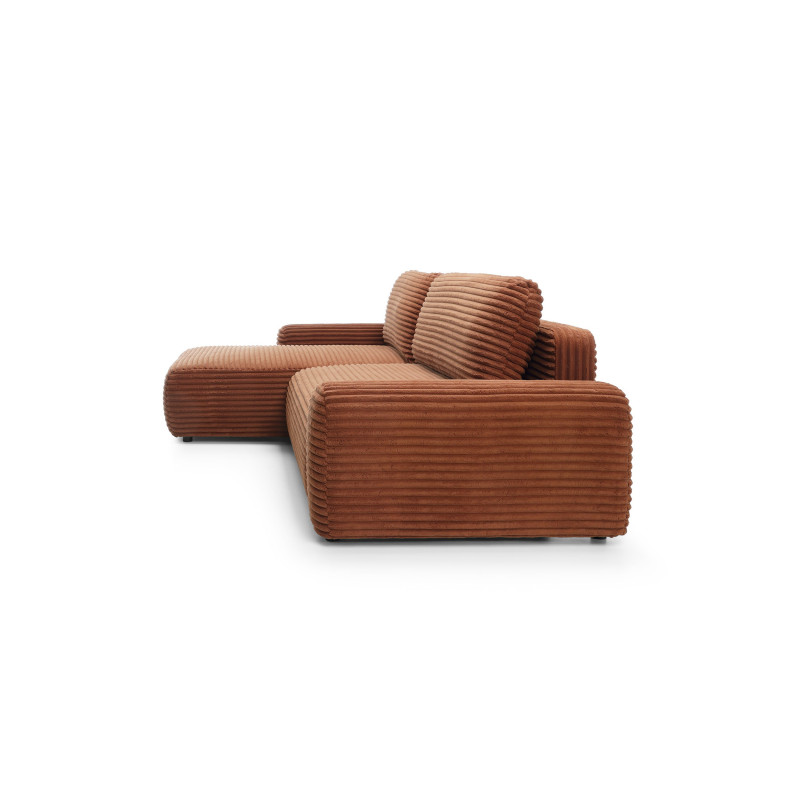 Ecksofa MOUNIR – Cord Sofa mit Schlaffunktion und Bettkasten