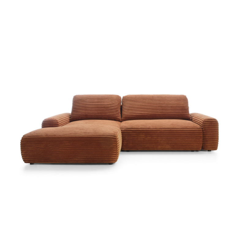 Ecksofa MOUNIR – Cord Sofa mit Schlaffunktion und Bettkasten