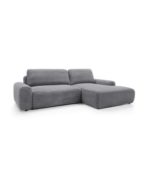 Ecksofa MOUNIR – Cord Sofa mit Schlaffunktion und Bettkasten